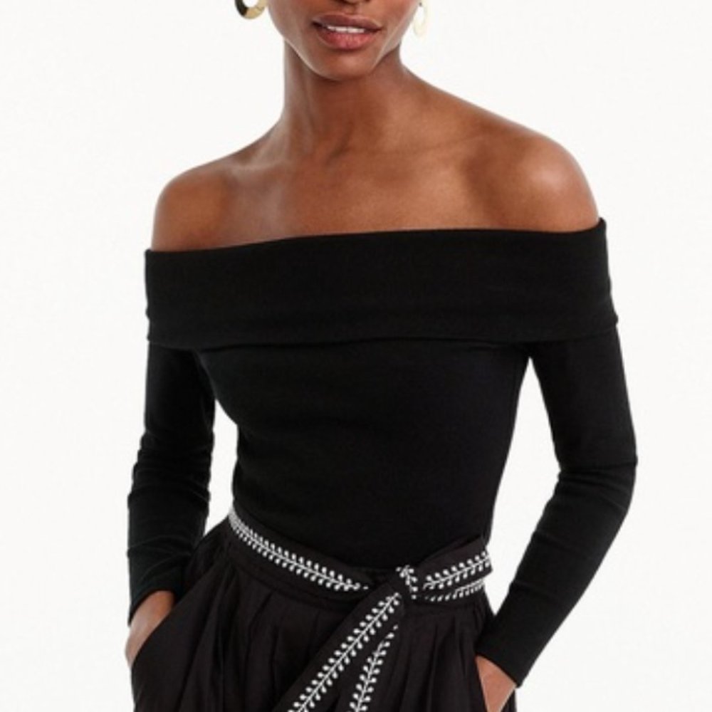 Fold-over, off the shoulder top